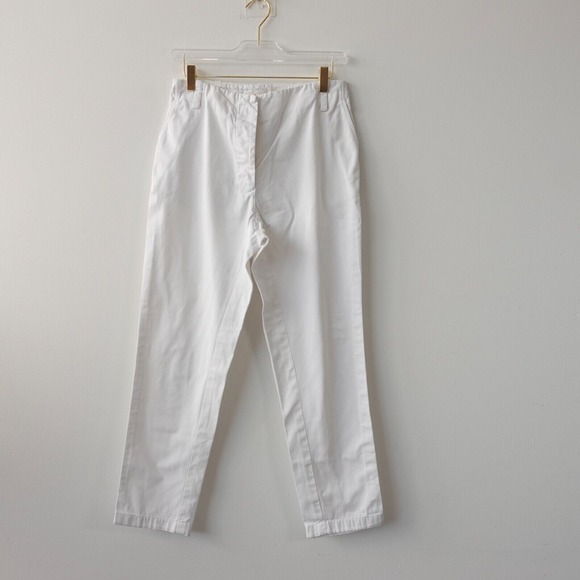Preppy White Capri Pants Womens Small MARNI Button Fly‎ Coastal Chic ITALY 27/26 - Picture 1 of 14